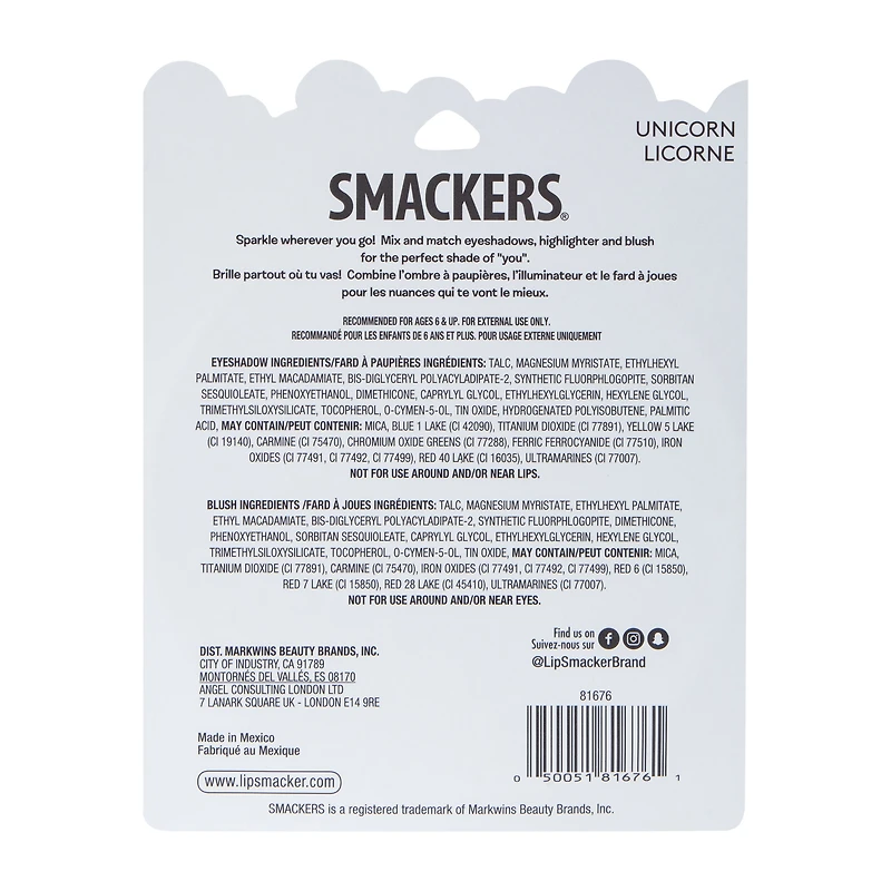 Smackers® Believe In Unicorns Glitter Palette