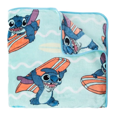 Disney Stitch Surf's Up Travel Blanket 40in x 50in