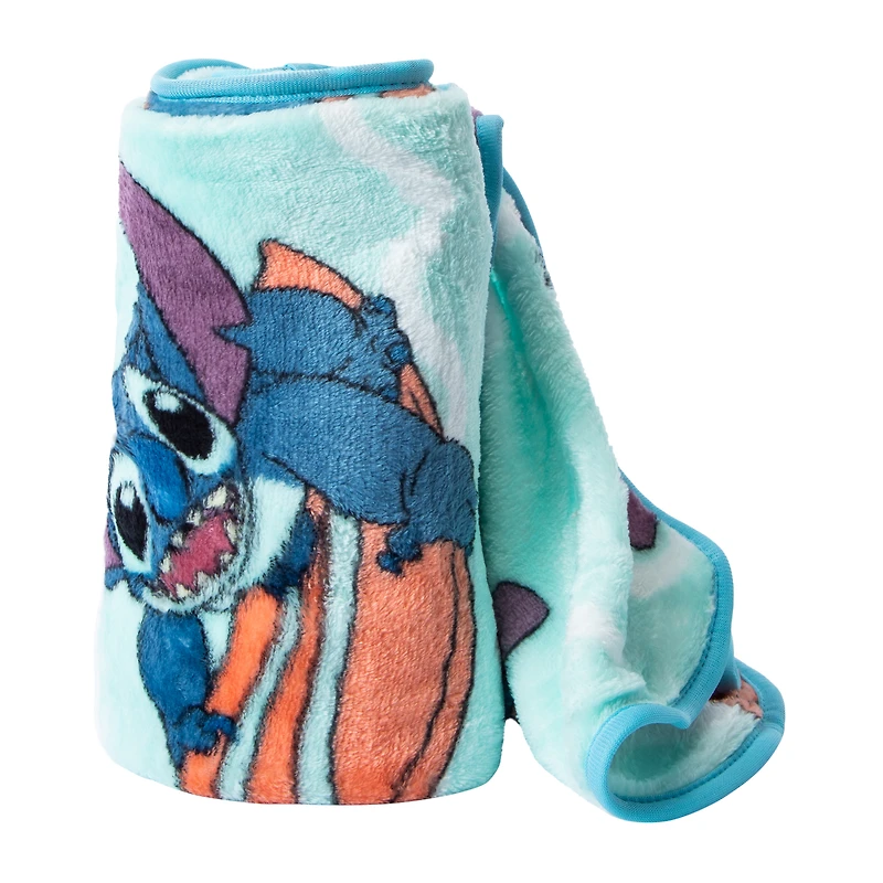 Disney Stitch Surf's Up Travel Blanket 40in x 50in