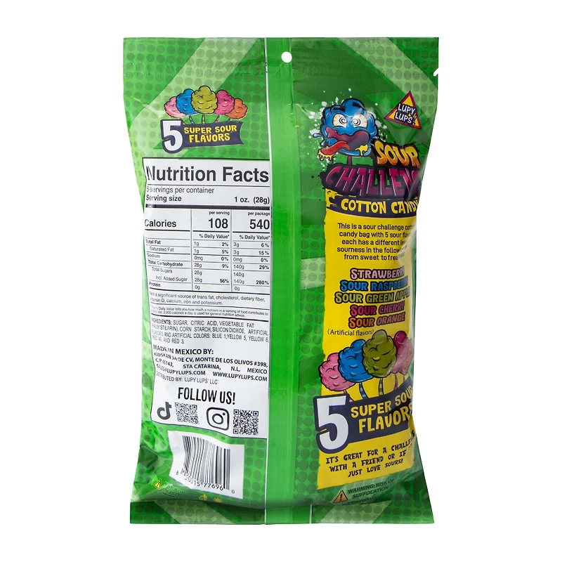 Sour Challenge Cotton Candy 5oz