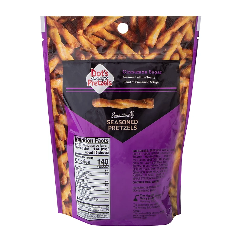 Dot's Homestyle Pretzels Cinnamon Sugar Seasoned Pretzel Twists 5oz