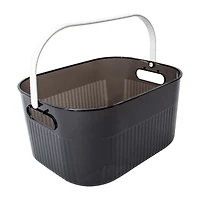 Ribbed Storage Bin With Handle