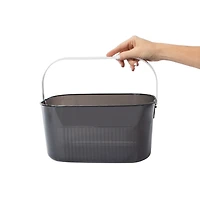 Ribbed Storage Bin With Handle