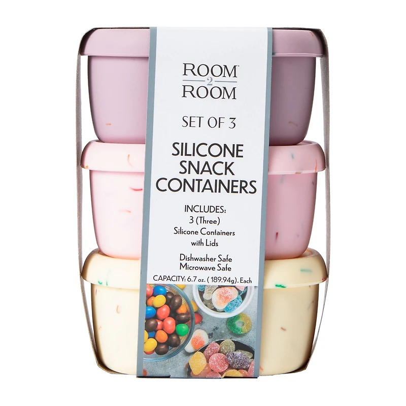 Silicone Snack Containers 3-Pack 6.7oz