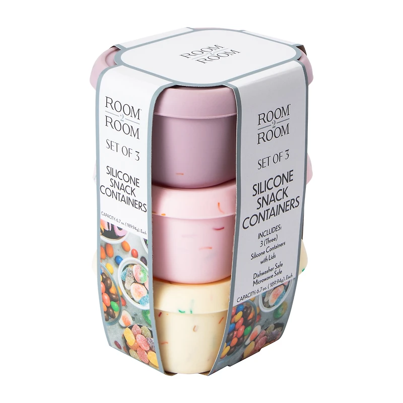 Silicone Snack Containers 3-Pack 6.7oz