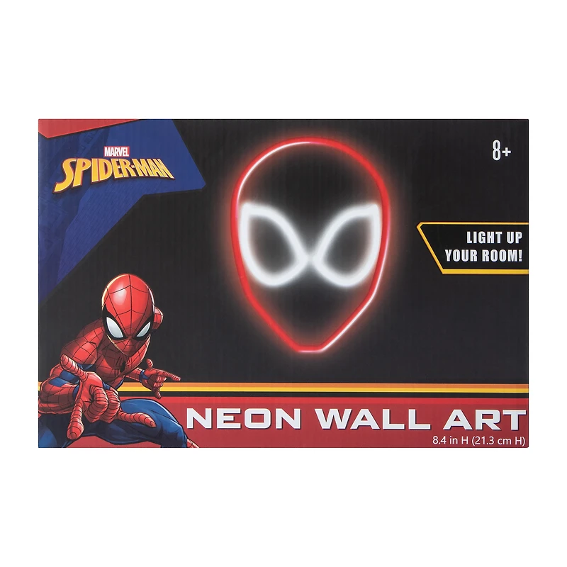 Marvel Spider-Man Neon Wall Art 8.4in