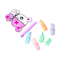 Novelty Mini Highlighter Pouch 5-Pack