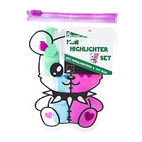 Novelty Mini Highlighter Pouch 5-Pack