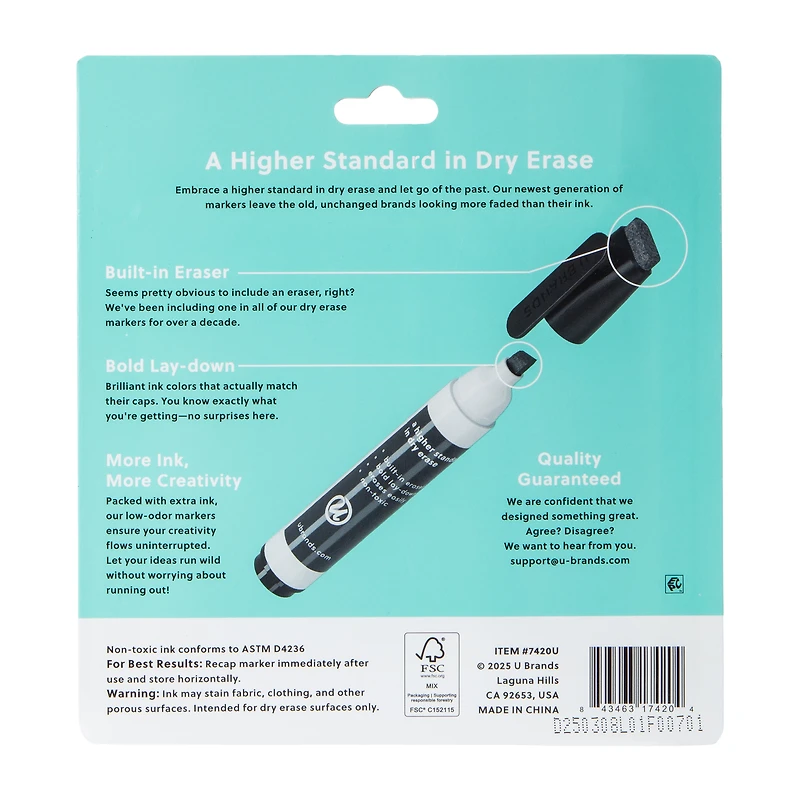 Dry Erase Markers 6-Count