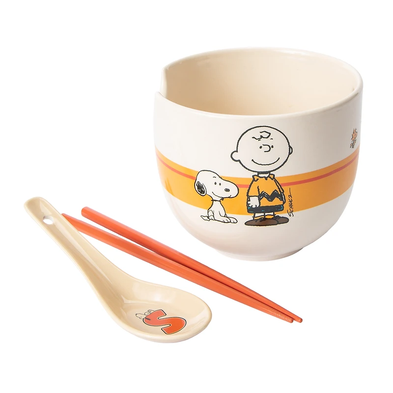 Peanuts® Ramen Bowl With Chopsticks & Spoon