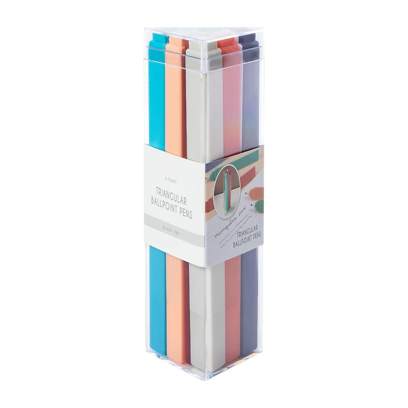 Triangular Ballpoint Pen 9-Count