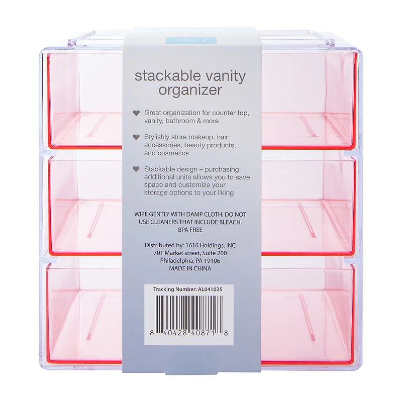 Stackable Vanity Organizer 3-Tier