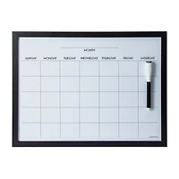 Wood Style Frame Dry Erase Calendar