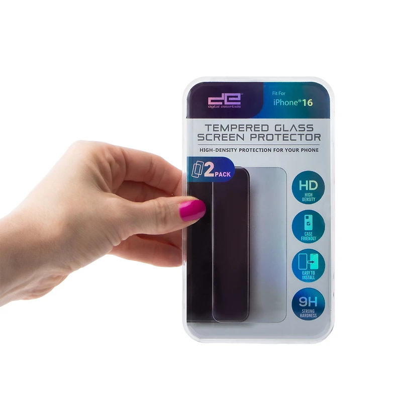 iPhone 16® Tempered Glass Screen Protector 2-Pack