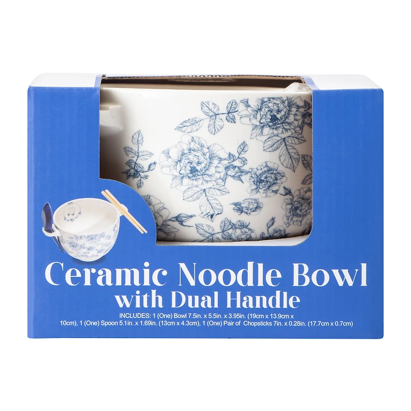 Creamic Noodle Bowl With Dual Handle
