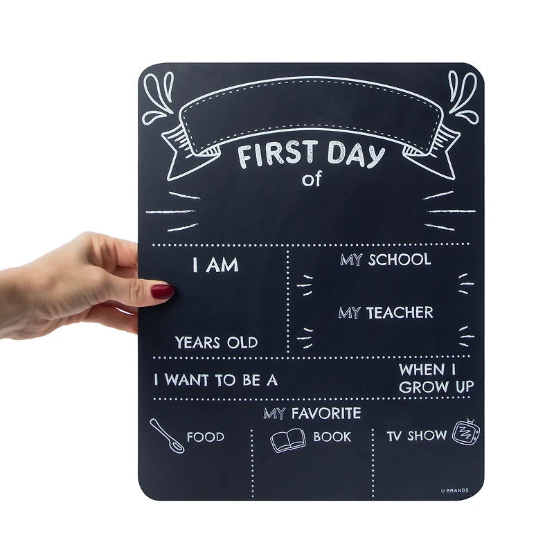U Brands® First Day Of School Chalkboard 11inx14in