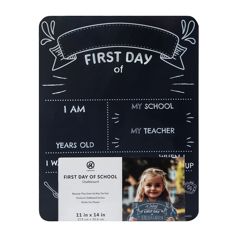 U Brands® First Day Of School Chalkboard 11inx14in