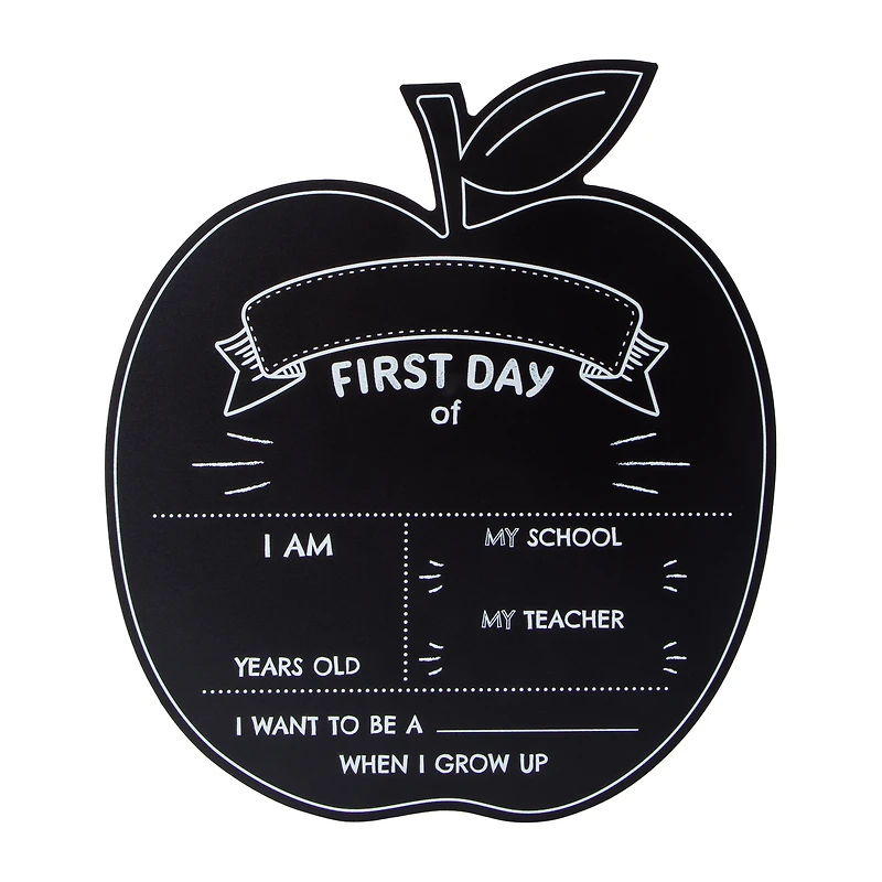 U Brands® First Day Of School Chalkboard 11inx12.5in