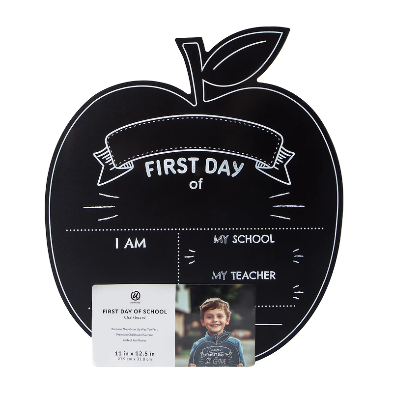 U Brands® First Day Of School Chalkboard 11inx12.5in