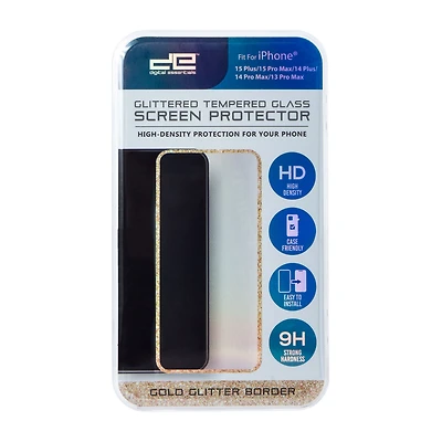 iPhone 15 Plus® Glitter Ombre Tempered Glass