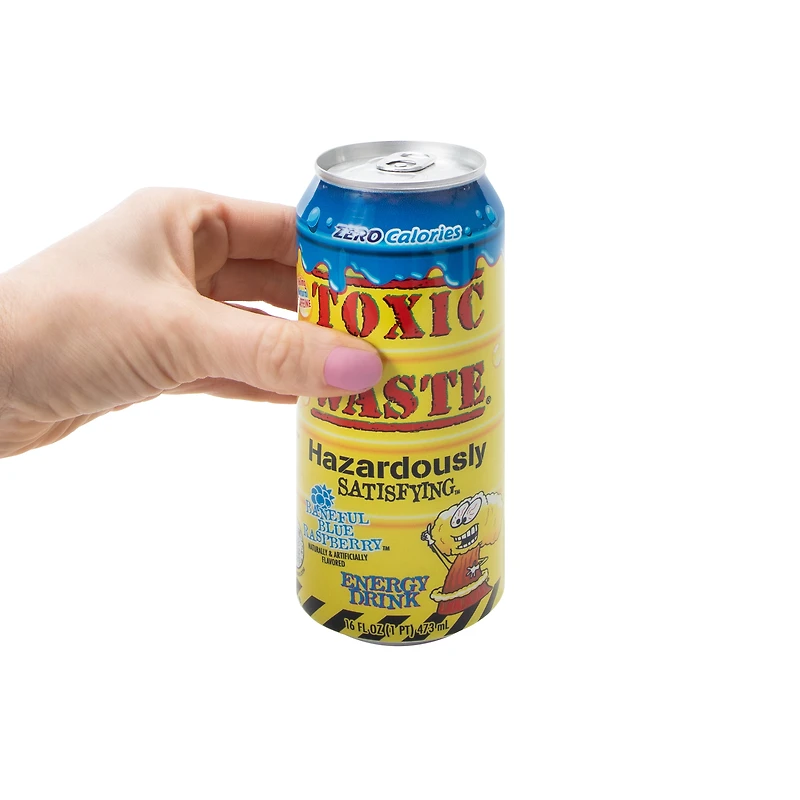 Toxic Waste® Hazardously Satisfying™ Baneful Blue Raspberry Energy Drink 16oz