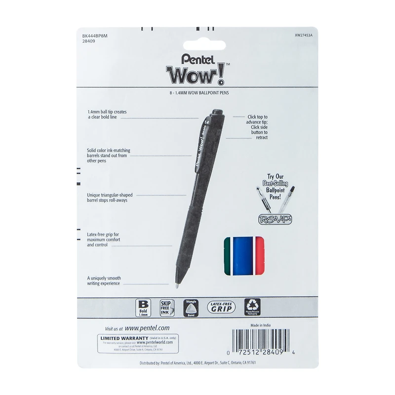 Pentel Wow!™ Ballpoint Pens 8-Count