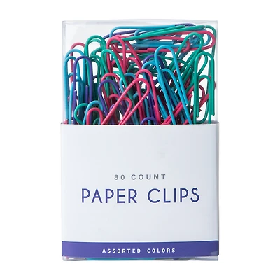 Multicolor Paper Clips 80-Count