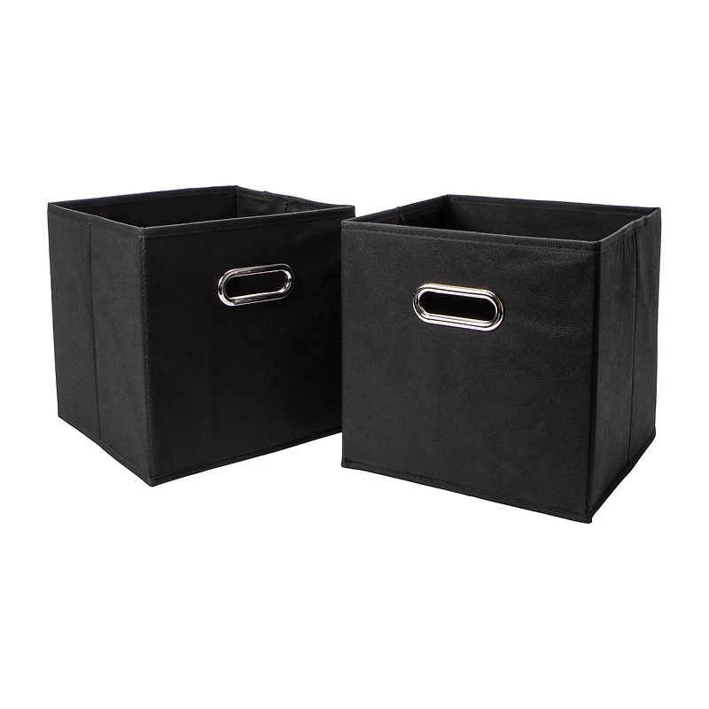 Collapsible Bins Black 2-Pack Set