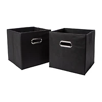 Collapsible Bins Black 2-Pack Set