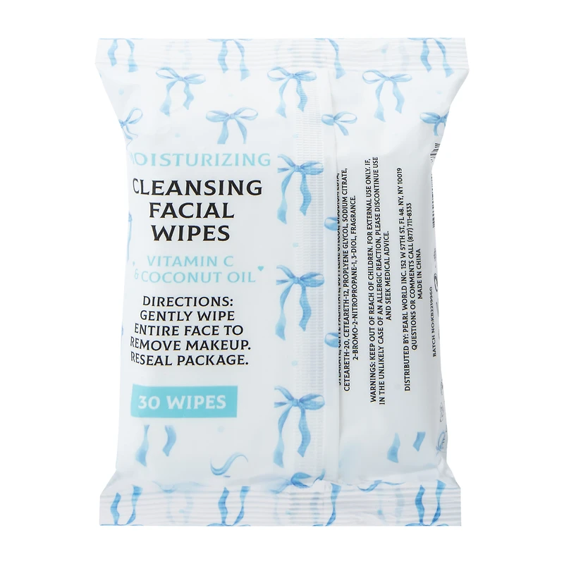 Vitamin-C & Coconut Oil Cleansing Facial Wipes 30-Count