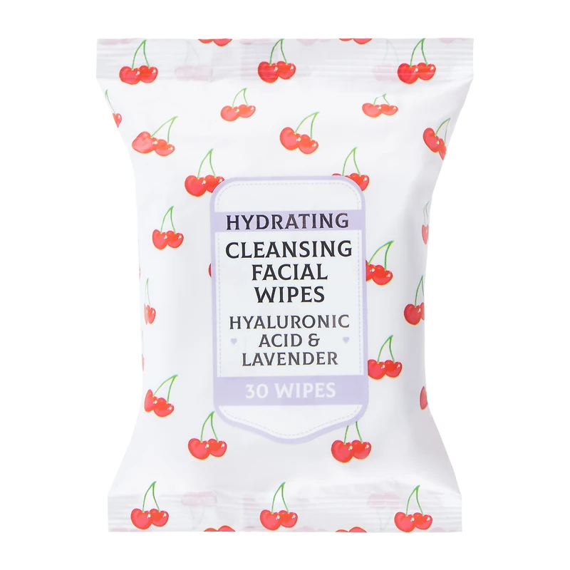 Hyaluronic Acid & Lavender Cleansing Facial Wipes 30-Count