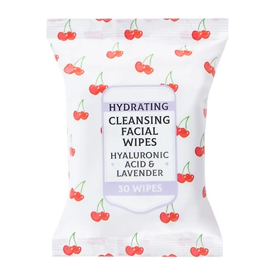 Hyaluronic Acid & Lavender Cleansing Facial Wipes 30-Count