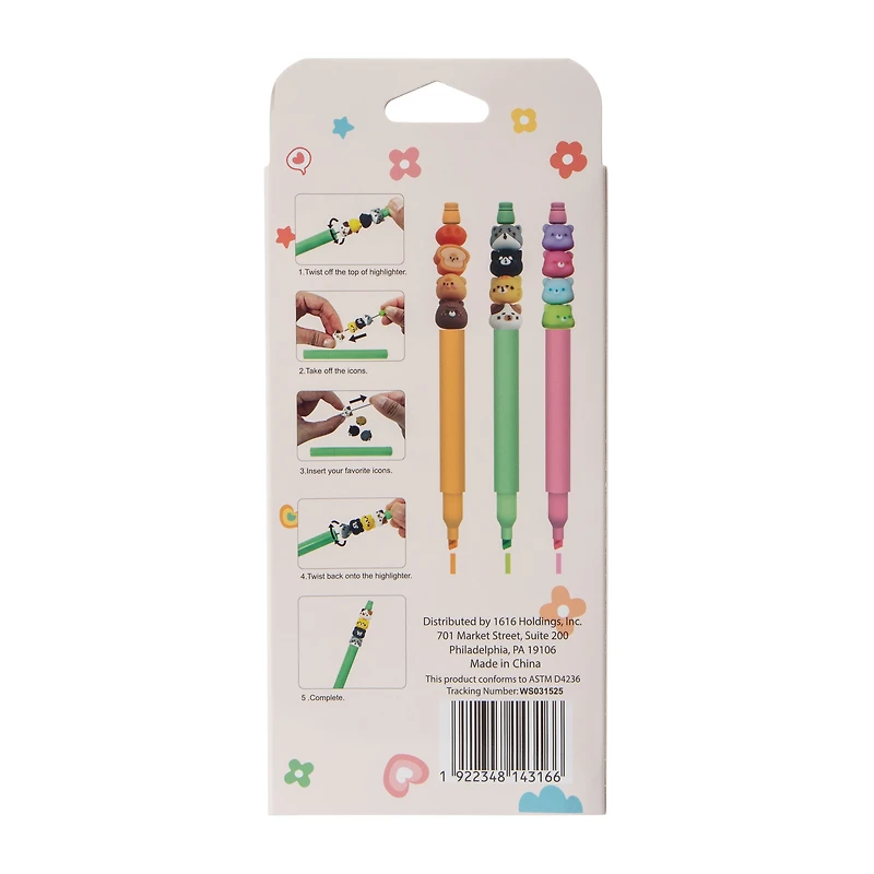 Kawaii Highlighters 3-Count