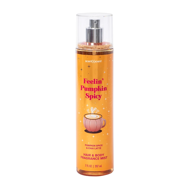 ScentXScent Feelin' Pumpkin Spicy Pumpkin Spice & Chai Latte Hair & Body Fragrance Mist 7oz