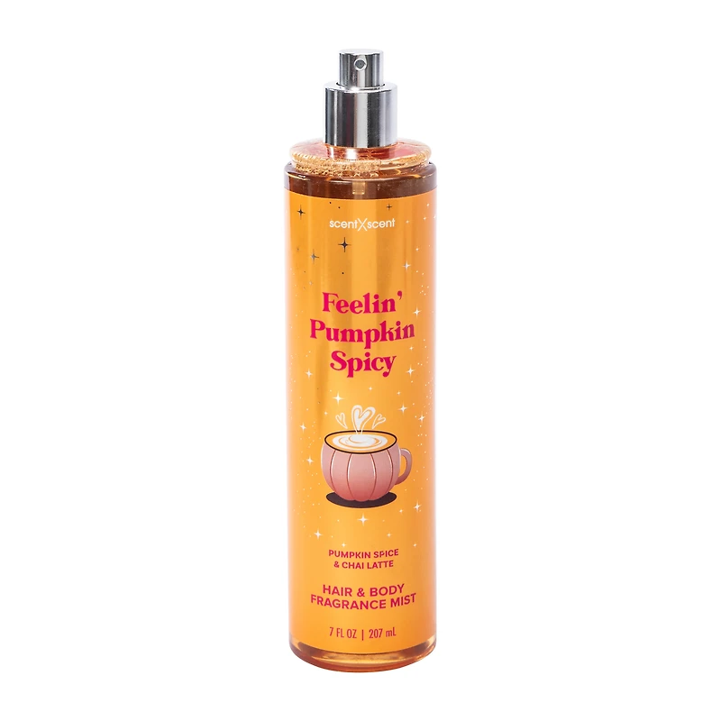ScentXScent Feelin' Pumpkin Spicy Pumpkin Spice & Chai Latte Hair & Body Fragrance Mist 7oz