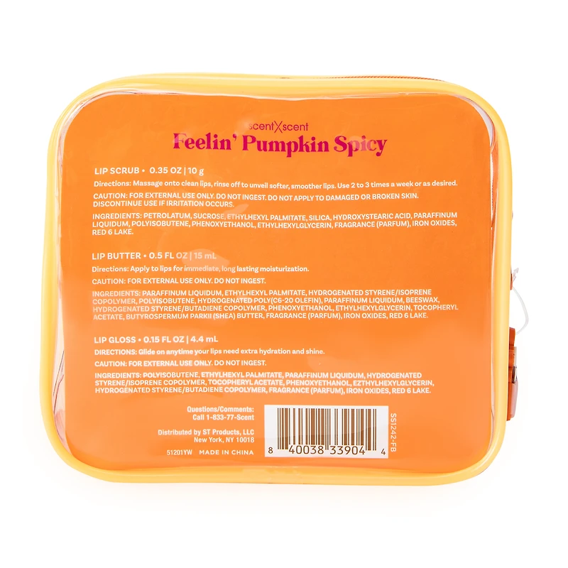 ScentXScent Feelin' Pumpkin Spicy Lip Care Trio Pack