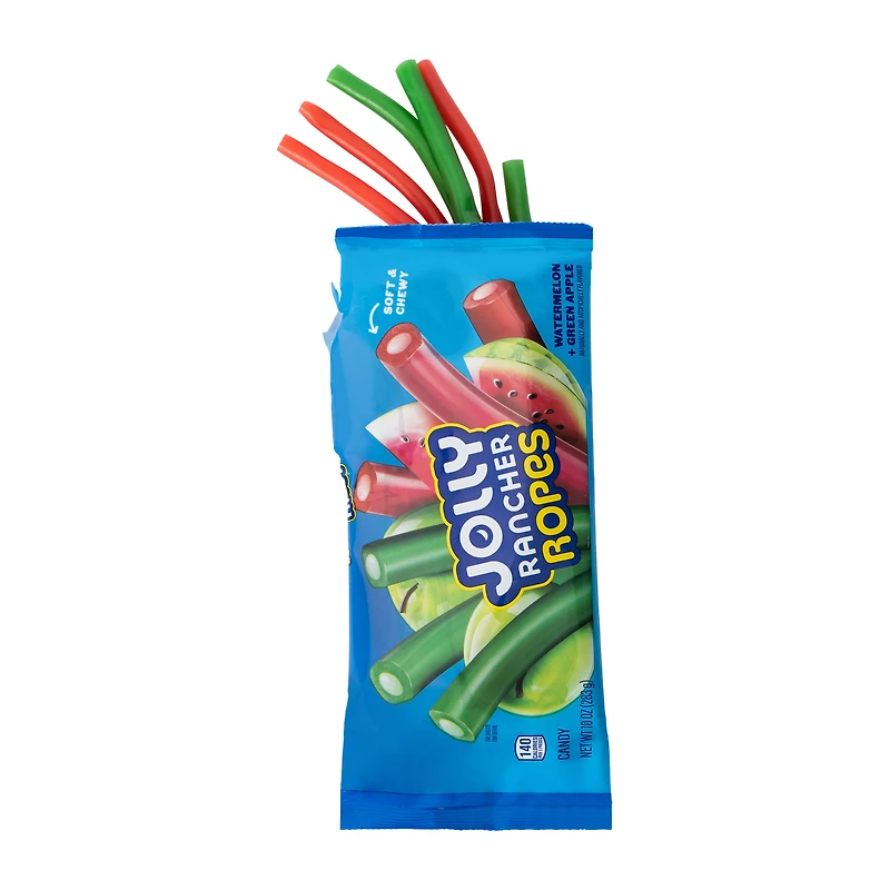 Jolly Rancher Watermelon + Green Apple Ropes Candy 10oz