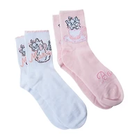 Branded Girls Mid-Crew Socks 2-Pack