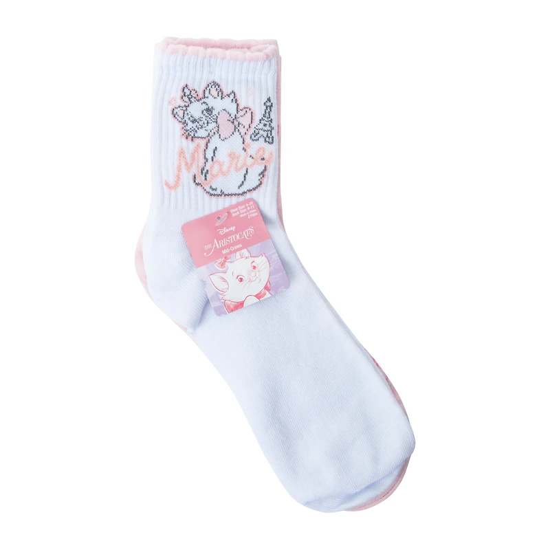 Branded Girls Mid-Crew Socks 2-Pack