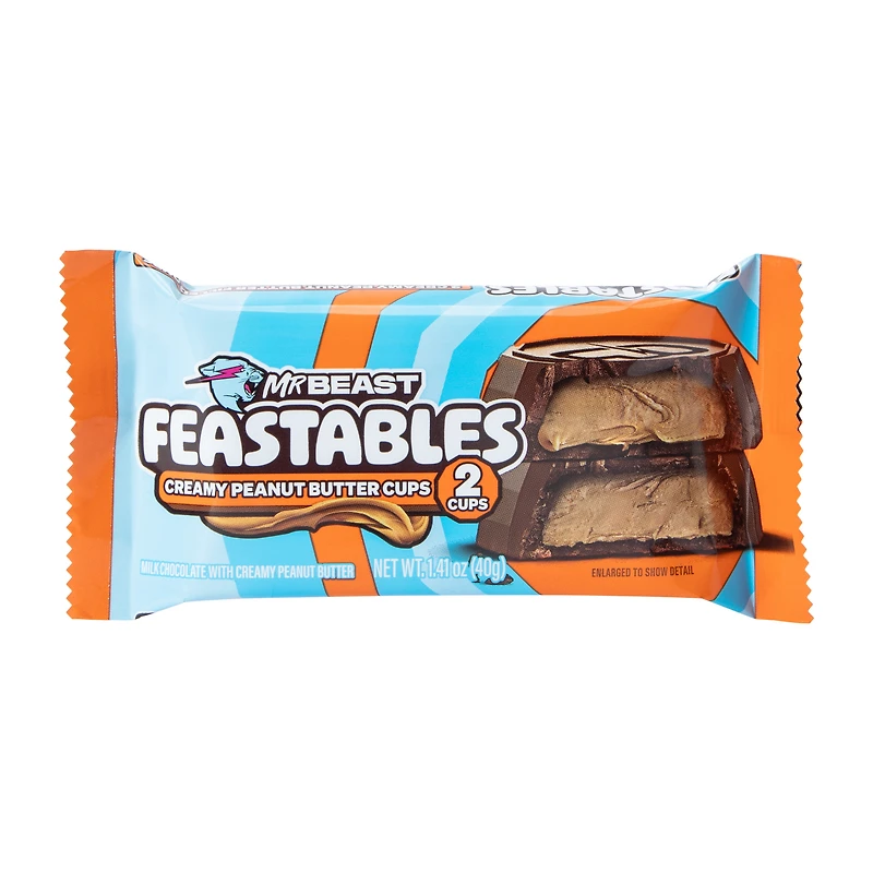 Mr Beast Feastables Creamy Peanut Butter Cups 2-Count 1.4oz