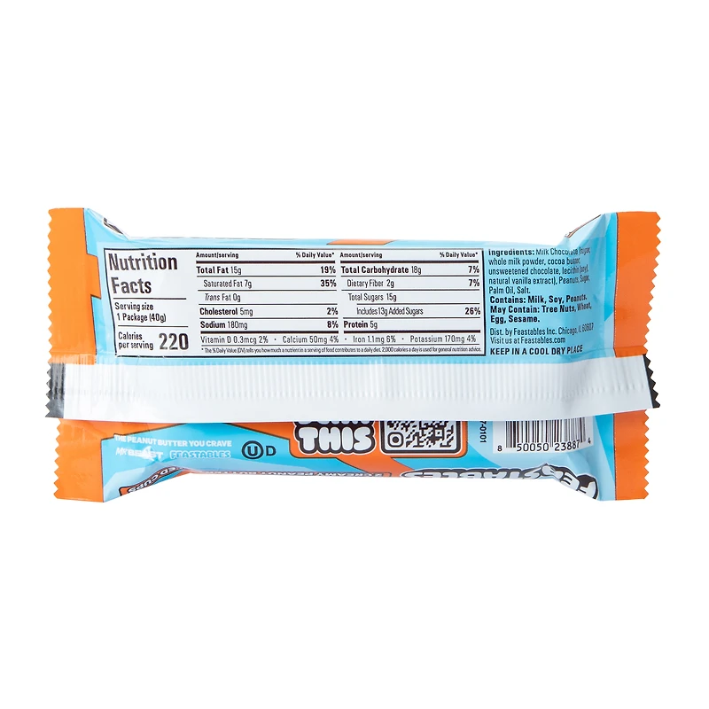 Mr Beast Feastables Creamy Peanut Butter Cups 2-Count 1.4oz