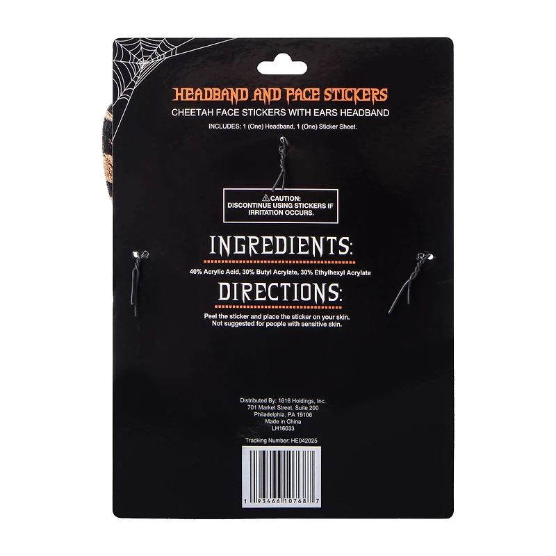 Halloween Headband And Face Gems Set