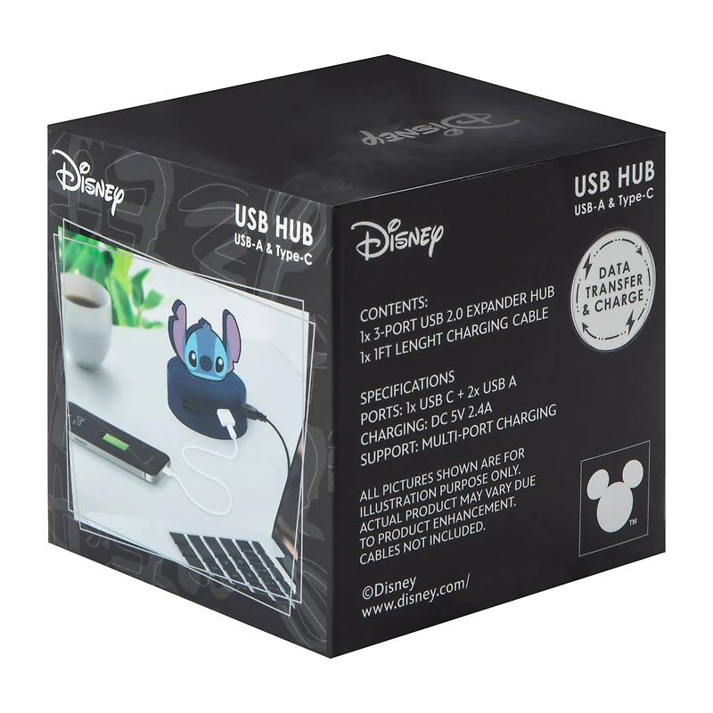 Disney Stitch 3-Port USB Hub