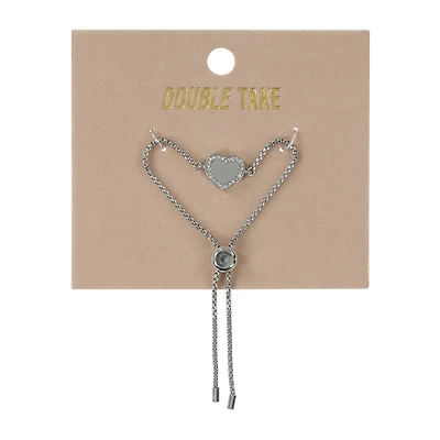Double Take Heart Bracelet