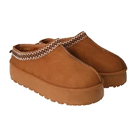 Women's Embroidered Platform Slip-On Boots