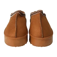 Women's Embroidered Platform Slip-On Boots