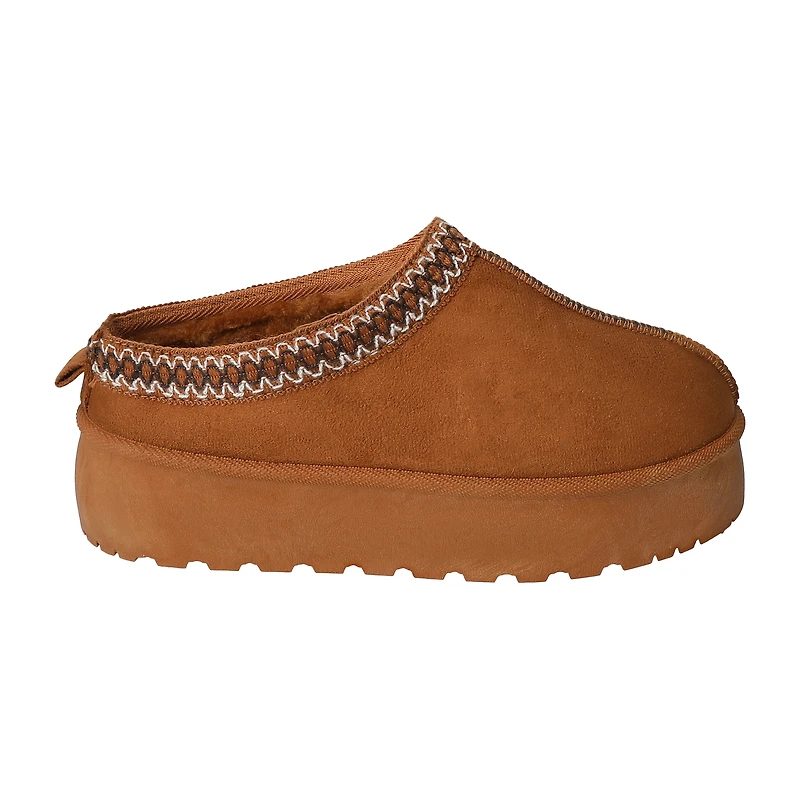 Women's Embroidered Platform Slip-On Boots