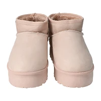 Ladies Cozy Sherpa Platform Boots