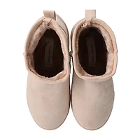 Ladies Cozy Sherpa Platform Boots