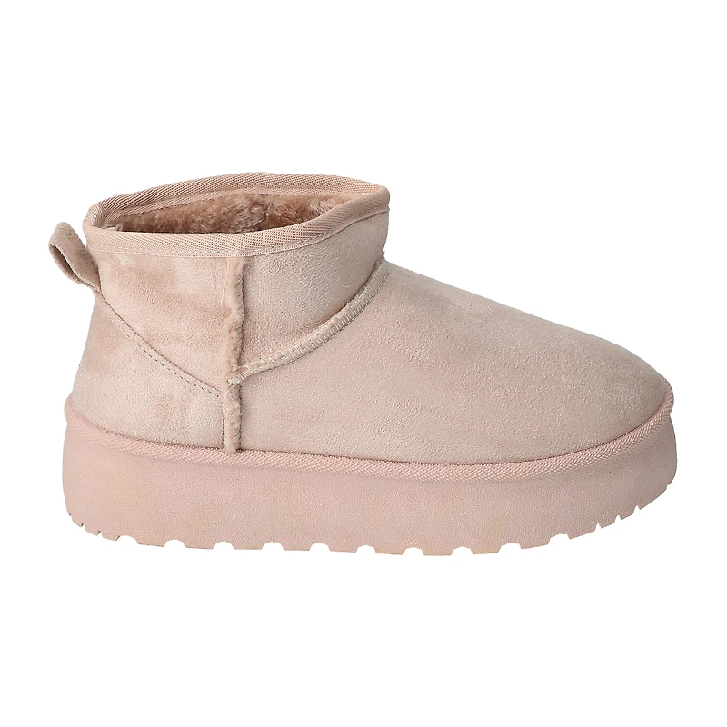 Ladies Cozy Sherpa Platform Boots